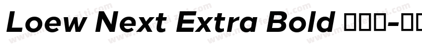 Loew Next Extra Bold 超粗体字体转换